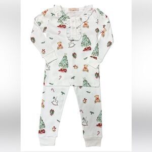 Baby Club Chic Christmas Tree Girl Pajama Set